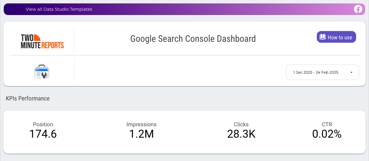 Google Search Console Dashboard