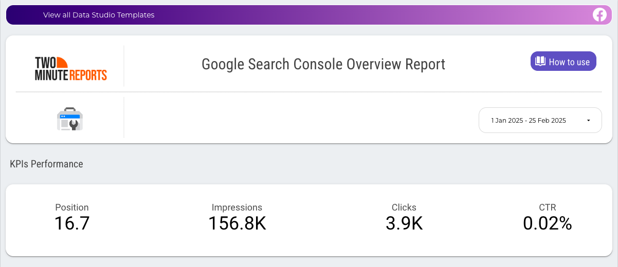 Google Search Console Overview Report